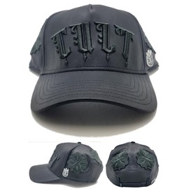 Cult of Individuality New Luxe El Alfa Leather Toned Black Era Snapback Hat