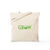 CafePress Grow Plants Tote Bag Reusable Natural Beige Canvas Shopping