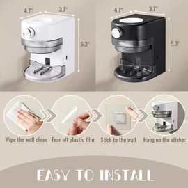 Automatic Toothpaste Dispenser, Electric Toothpaste Dispenser for Bathroom, Toothpaste Squeezer with Adjustable Toothpaste Dispensing Volume, Wall Mounted Toothpaste Dispenser for Kid & Adult (White)