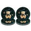 60Pcs Teddy Bear Baby Shower Decorations 7in Green Blue Tartan