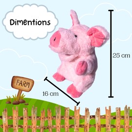 Pig Hand Puppet – Cute & Soft Plush Glove Puppet for Kids – Movable Mouth for Storytelling, Role Play & Learning