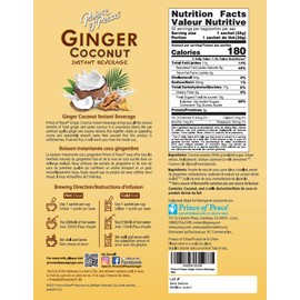 Prince of Peace Ginger Coconut Instant Beverage, 22 Sachets – Instant Hot or Cold Beverage that Soothes Throat – Easy to Brew – Caffeine and Gluten Free – Real Coconut and Fresh Ginger – Rich and Creamy (2)