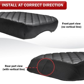 KBH Center Console Cover for Toyota Avalon 2013 2014 2015 2016 2017 2018, Vinyl Leather Trim, Car Armrest Cushion Pad Protector, Anti-Scratch, Black