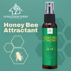 Donaldson Farms Honey Bee Attractant Spray - Lemon Grass Oil Formula for Thriving Bee Colonies Enhance Natural Beekeeping Experience, 2oz