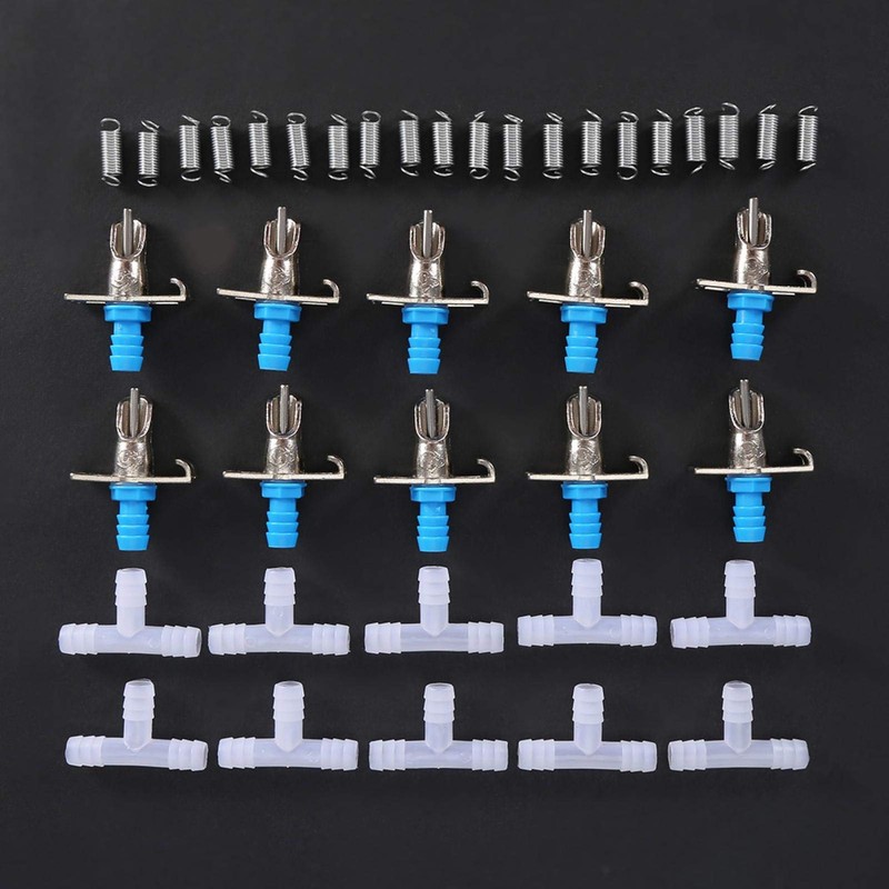 SALUTUYA 10PCS Removable Stainless Steel Rabbit Water Feeder Automatic Rabbit