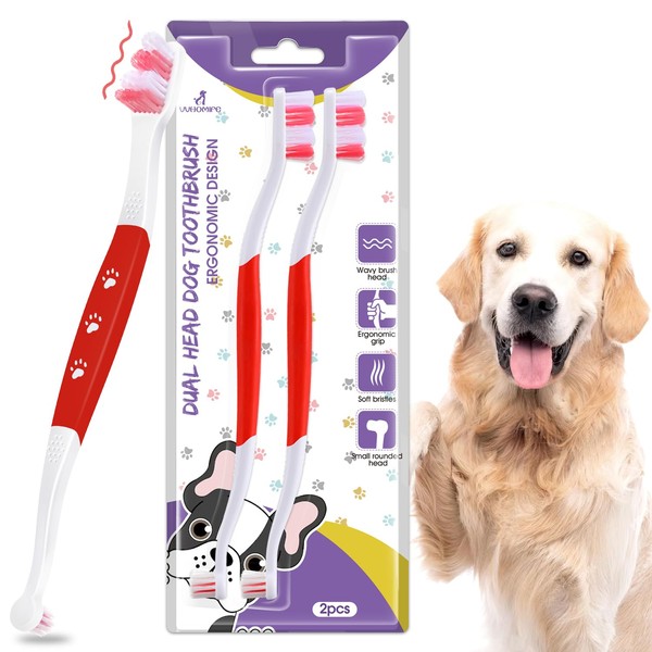 Dog Toothbrush - Dual Head Tooth Brush Newly Upgraded 60°