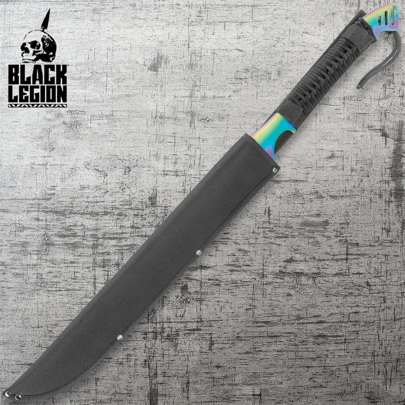 Black Legion Atlantis Fantasy Sword with Sheath | One-Piece Stainless