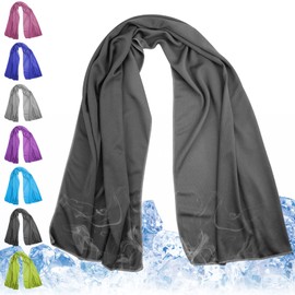 Cooling Towel 43.3" x 15.7" - Ice Sweat Towel for Neck & Face - Quick Cool Down Wrap for Summer Heat, Gym, Running, Golf, Yoga & Sports