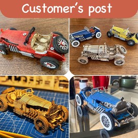 RoWood Car Wooden Model Kits for Adults to Build, 3D Wooden Puzzle Car, Vehicle Building Kits, DIY Crafts Kit, Creative Gift for Adults