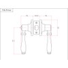 Designers Impressions Villa Design Black Privacy Door Lever (Bed &