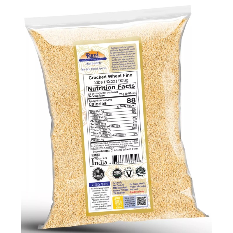 Rani Cracked Wheat Fine (Kansar, Bulgur, Similar to Wheat #1)