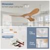 BOJUE Ceiling Fan without Light,42 Inch Modern Ceiling Fan no