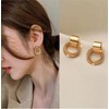 Trendy Gold Knot Earrings for Women Chunky Statement Drop Dangle