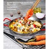 Stainless Steel Paella Pan with Red Handles (22 cm for
