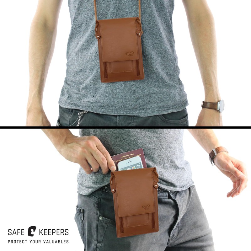 Safekeepers Neck Pouch Shoulder Bag to Protect Your Valuables in