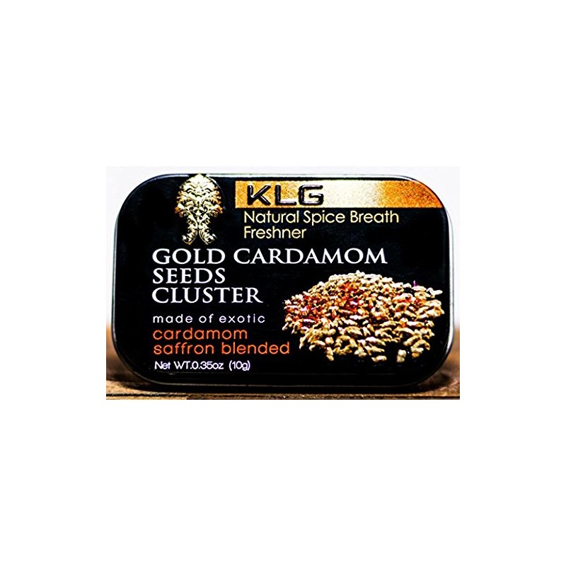 Gold Cardamom Seeds Cluster (12 Pack) 10 Gram Tin