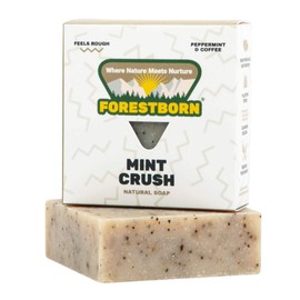 FORESTBORN All Natural Bar Soap with Rough Texture, 5 oz, Mint Crush - Nurturing Nature and Nourishing Lives