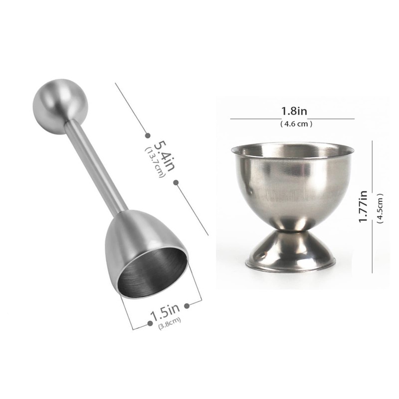 1 x Egg Topper, 2 x Egg Cups, Egg Opener,