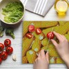 Lunarable Autunm Cutting Board, Harvest Themed Top View Photo of