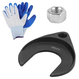 NQEUEPN 48mm Constant Velocity Joint Fork with Nut, Inner CV Axle Puller CV Joint Remover Tool Accessories with Gloves Front Wheel Axle Pulley Attachment Fits 5/8"-18 Slide Hammer