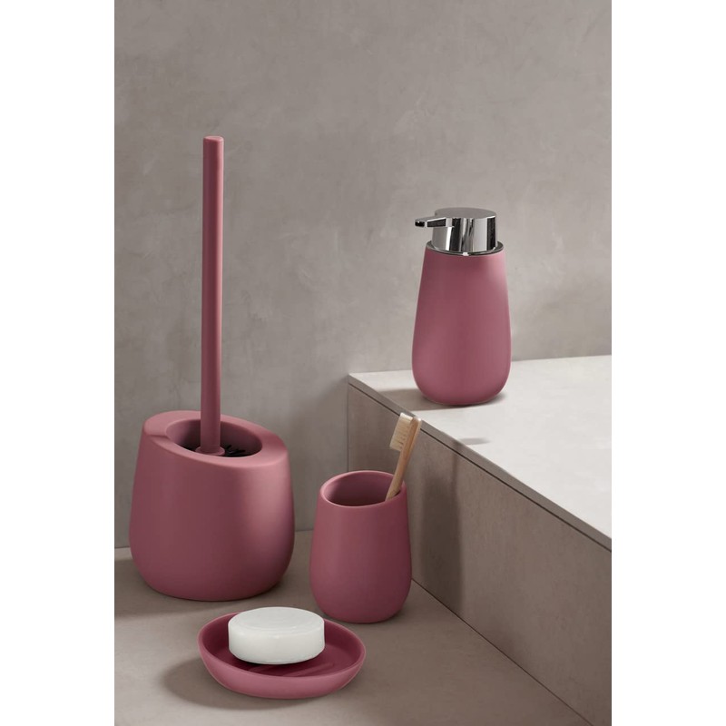 WENKO Badi Ceramic Toilet Brush Set Dusky Pink