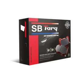SBT1372 Low-Met Brake Pads W/Hardware Kit - For High Speed Aggressive Braking - Exceptional Stopping Power + High Friction Coefficient - High Performance Brake Pads, Low Noise + High Durability