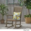 Great Deal Furniture Myrna Outdoor Acacia Wood Rocking Chair, Gray
