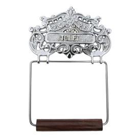 Renovators Supply Toilet Paper Holder - Antique Wall Mount Toilet Paper Holder - Sanitary Paper Holder - Vintage Bathroom Decor - Colonial Tissue Holder - Silver, Princess Crown, Pack of 1