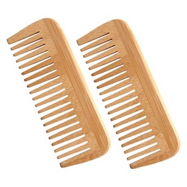 Vaguelly 2pcs Wooden Hair Combs Static Wide Tooth Combs for Women for All Hair Types Fine Craftsmanship for Comfort