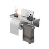 Double Toilet Paper Holder with Shelf, iMonse Paper Towel Holder