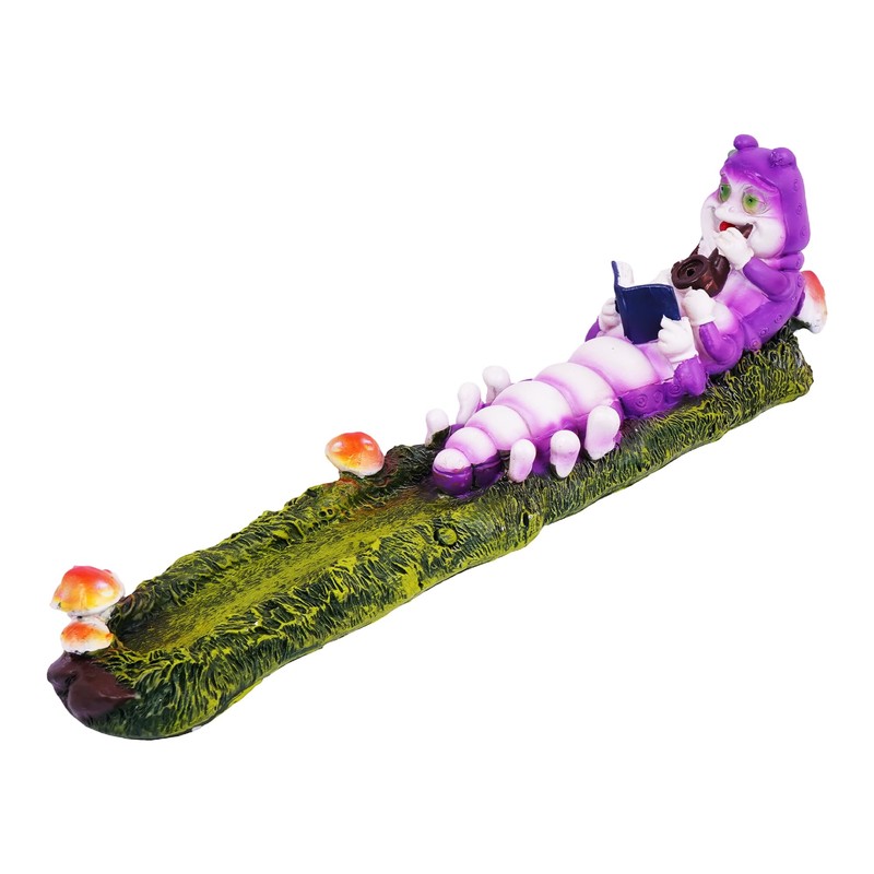 Fantasy Gifts Caterpillar Incense Burner – Hand Painted Resin |
