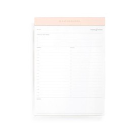 Day Designer Premium Planning Pad with Daily Planning Page Featuring Hourly Schedule, To Do-List, Notes and more. Blush Trim | 7” x 9” | expertly crafted for functional planning, seamless organization, and effortless style (Desktop Notepad - 7" x 9", Blush)