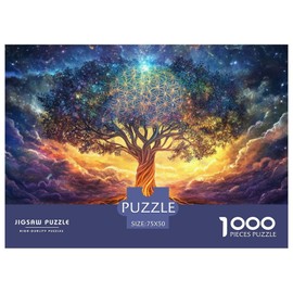 Árbol de la vida - Rompecabezas de 1000 piezas para adultos, juguete de diversión intelectual, decoración del hogar, juguete para aliviar el estrés,  