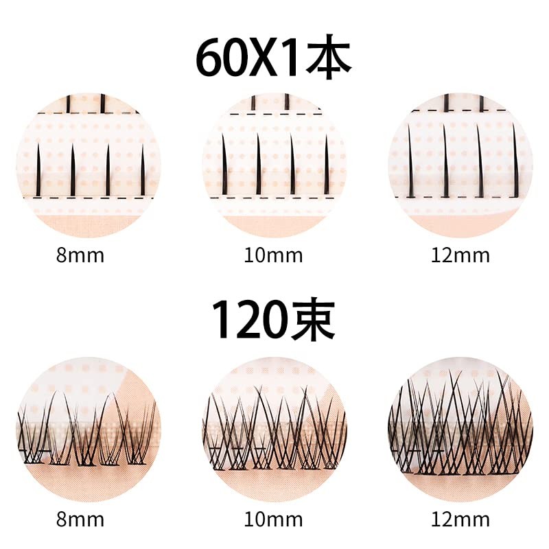 60 Pcs & 120 Bundles Free Union False Eyelashes Mixed