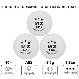 meizhouer White Ping Pong Balls: 50 Pack 3 Star Table Tennis Balls for Indoor Training Home Beer Party Pool Game Cat Dog Toys (Pack of 50 - White)