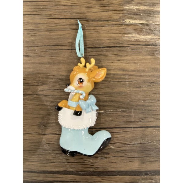Polarx Deer Baby Boy Personalized Christmas Ornament