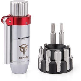 GEWAGE Drehmomentschlüssel 1/4 Zoll Fahrrad, 3-10 Nm, inkl. 10 Bits, kompakt & leicht, präzises Werkzeug für Fahrradwartung