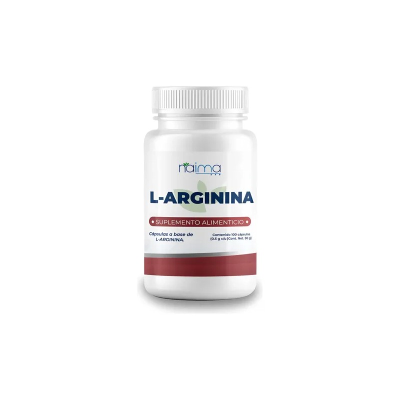 Arginina 500mg 100 Cápsulas Por Frasco
