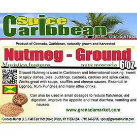 NUTMEG - GROUND (GRENADA) .... 6 Oz in resealable pouch, product of Grenada, Caribbean.