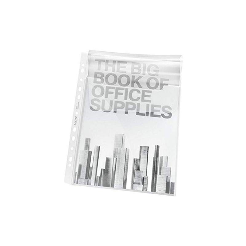Leitz Premium Plastic Punched Pocket A4, Expanding, High Capacity 200