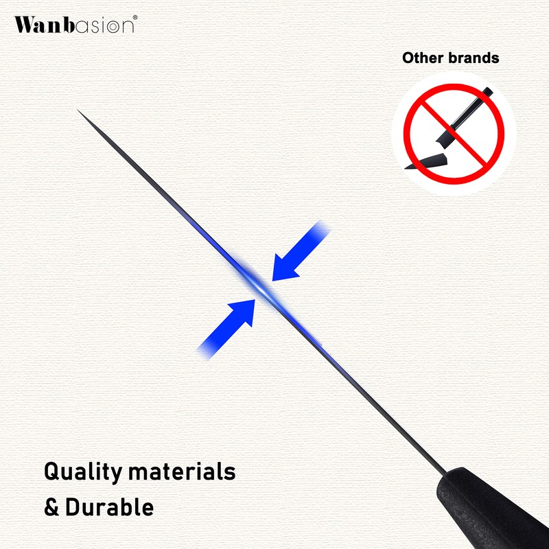 Wanbasion Dishwasher Safe Stainless Steel Kitchen Knife Set - 8