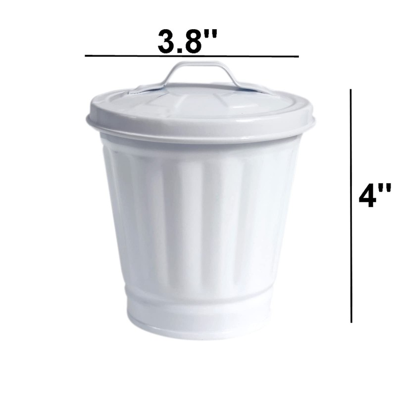 AITING Mini Trash can & Iron Garbage can Pencil Cup