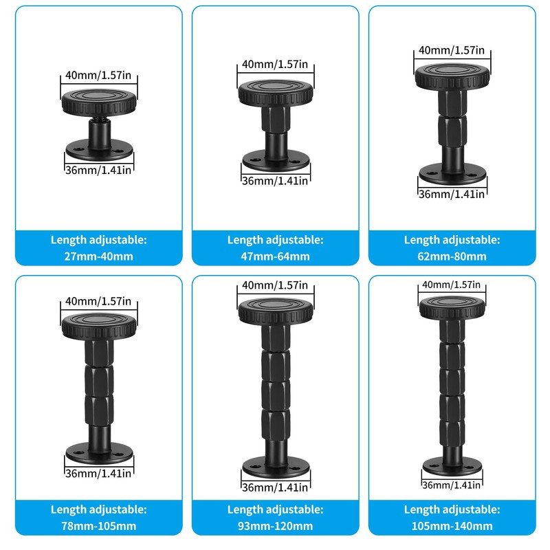 Pack of 4 Adjustable Bed Frame Anti Shake Tool, 47-64