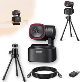 Camara Web para PC OBSBOT Tiny 2 Lite Webcam【¡Facturas RFC disponibles】Webcam 4k de Streaming PTZ con Seguimiento AI, Sensor de 1/2", Control por Gest