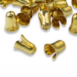 Generic 20 Brass Bell Pendants - for Size #6 Ball Chain Pull - End Connectors, Silver, 1100-A10378