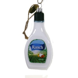 Cody Foster Ranch Salad Dressing Glass Ornament Vegetable Dip - 1 Ornament 4.50 Inches - Go6017 - White