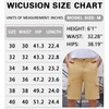 WICUSION Mens Twill Cargo Shorts Relaxed Fit Elastic Waist Oversized