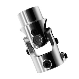 GLOCRORET 3/4” Round X 1" DD Steering Universal Joint Chrome, 83mm (3-1/4"), Working Angle 35° Degree