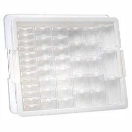 Bead Storage Solutions 45 Piece Assorted Craft Supplies Organizer and Elizabeth Ward 82 Piece Tiny Craft Supplies Organizer, Clear