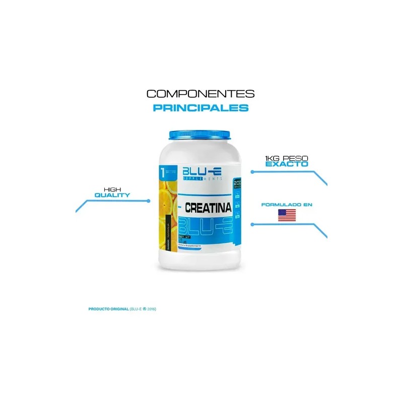 Creatina Blu-e Monohidratada 1k 200 Servicios Varios Full